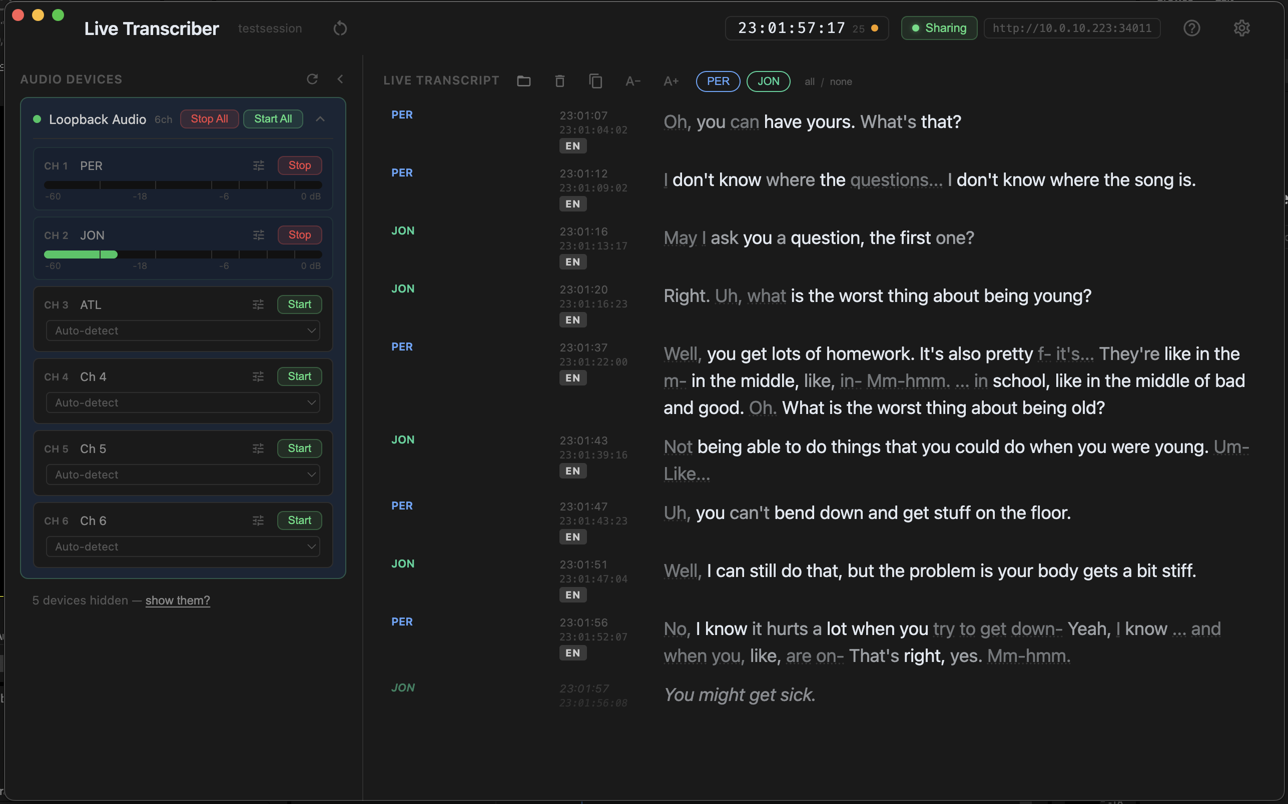 Transcriber
