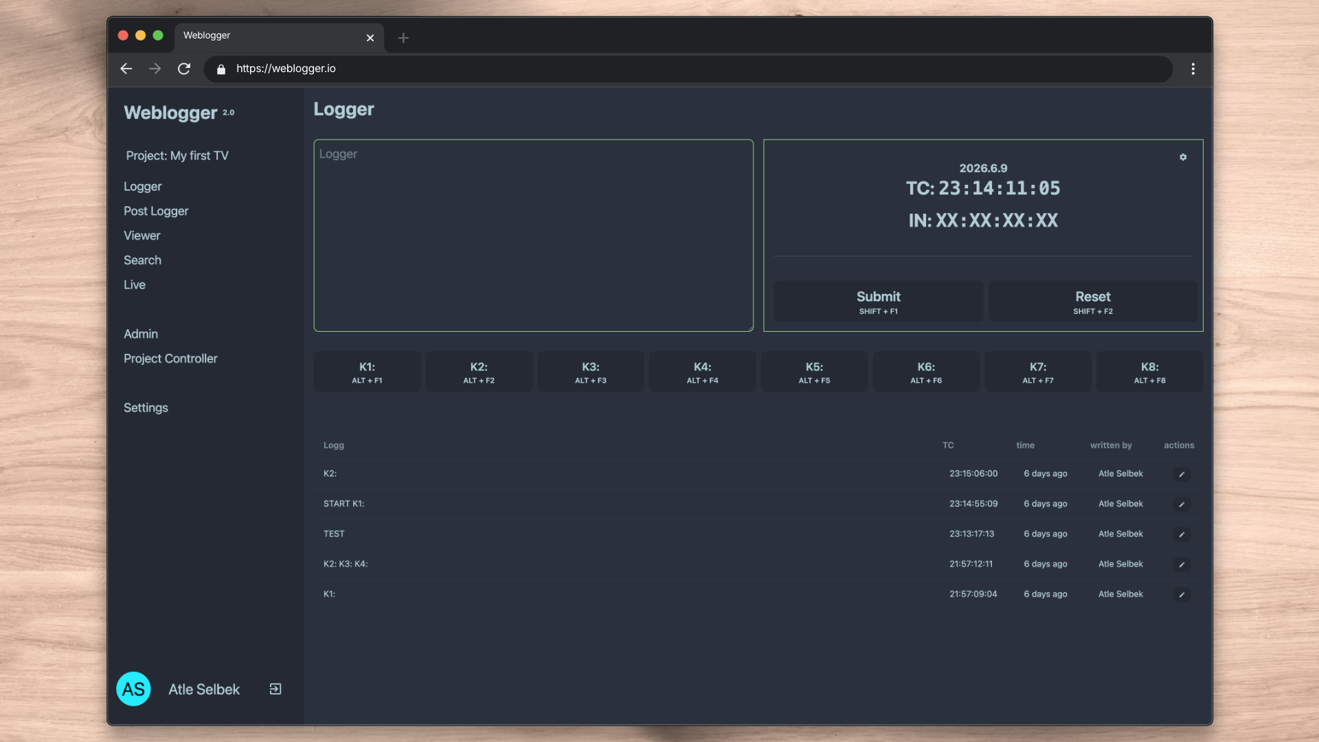 Weblogger.io v2.0